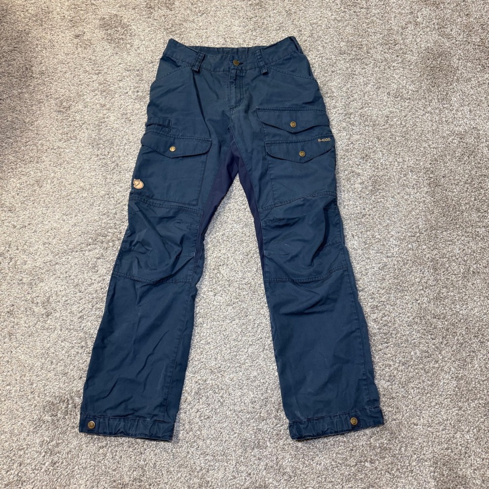 Fjallraven Vidda Pro G-1000 Navy Blue Trekking Cargo Pants Womens